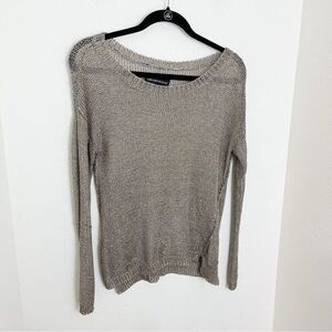 Zadig & Voltaire Metallic Chainmail Gold Knit Sweater